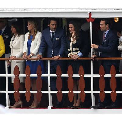 Die Middletons durften bei der Schiffsparade auf der Themse mitfahren. 