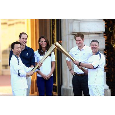 Kate Middleton & Prinz William bei der olympischen Eröffnung vorm Buckingham Palace