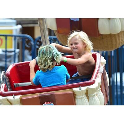 Süß: Zuma & Kingston fahren Achterbahn