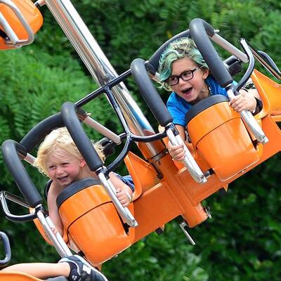 Süß: Zuma & Kingston fahren Achterbahn