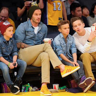 Ein Tag ohne die Mädels: David Beckham & seine Burschen