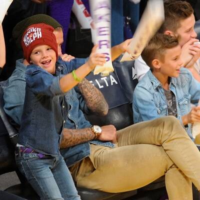 Ein Tag ohne die Mädels: David Beckham & seine Burschen