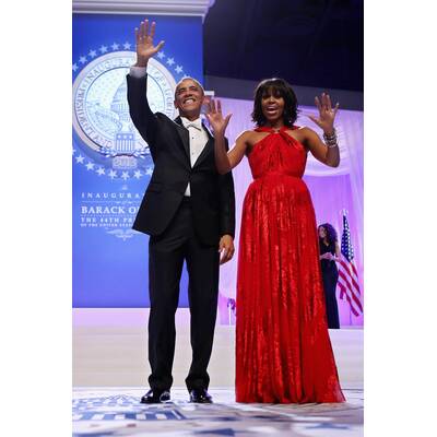 Michelle Obama in einer Robe von Jason Wu