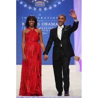 Michelle Obama in einer Robe von Jason Wu