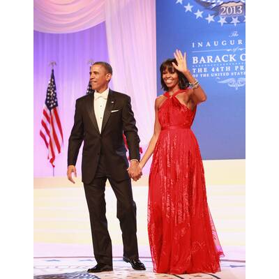 Michelle Obama in einer Robe von Jason Wu