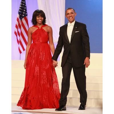 Michelle Obama in einer Robe von Jason Wu