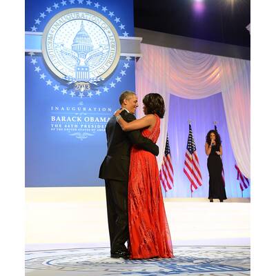 Michelle Obama in einer Robe von Jason Wu
