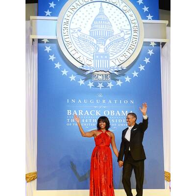 Michelle Obama in einer Robe von Jason Wu