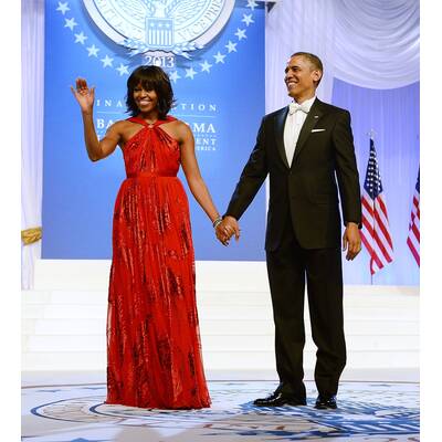 Michelle Obama in einer Robe von Jason Wu