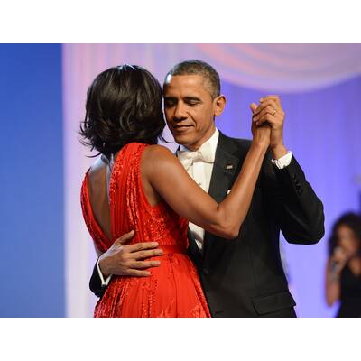 Michelle Obama in einer Robe von Jason Wu