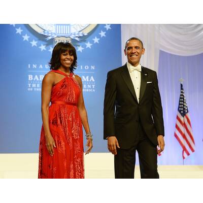 Michelle Obama in einer Robe von Jason Wu