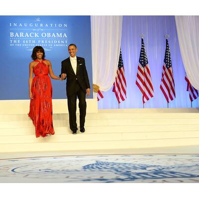 Michelle Obama in einer Robe von Jason Wu