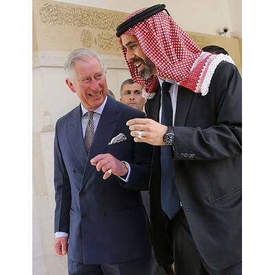 Charles & Camilla besuchen die schöne Königin Rania