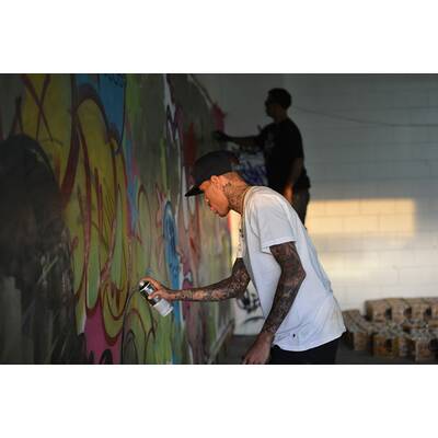 Chris Brown beim Graffiti-Sprayen erwischt