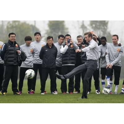 David Beckham: Ausrutscher am Fußballfeld