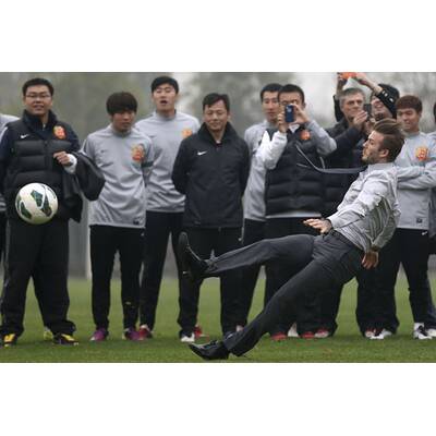 David Beckham: Ausrutscher am Fußballfeld