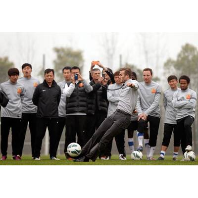 David Beckham: Ausrutscher am Fußballfeld