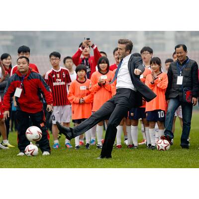 David Beckham: Ausrutscher am Fußballfeld