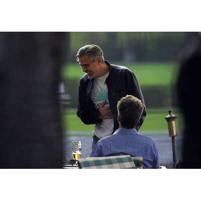 George Clooney & Matt Damon: Arbeit & Party in Berlin