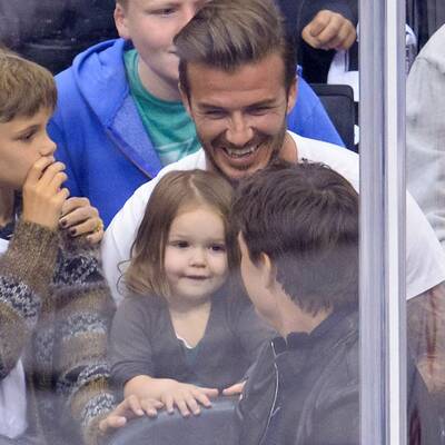 Beckhams: Familienausflug zum Eishockey
