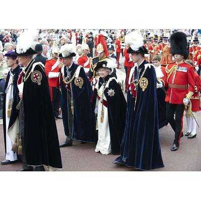 Die königliche Familie beim Garter Day