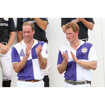 Prinz William und Prinz Harry beim Polo-Turnier