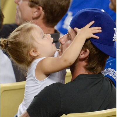 David Beckham: Superdad im Baseball-Stadion