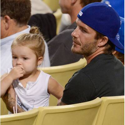 David Beckham: Superdad im Baseball-Stadion