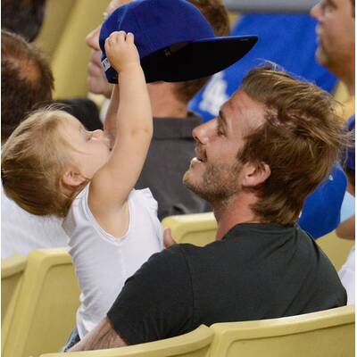 David Beckham: Superdad im Baseball-Stadion