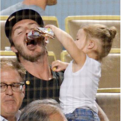 David Beckham: Superdad im Baseball-Stadion