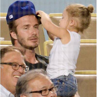 David Beckham: Superdad im Baseball-Stadion