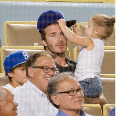 David Beckham: Superdad im Baseball-Stadion