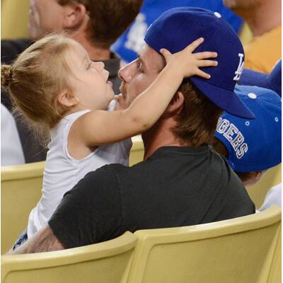 David Beckham: Superdad im Baseball-Stadion