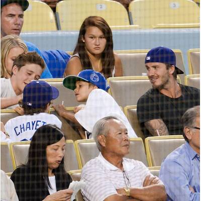 David Beckham: Superdad im Baseball-Stadion