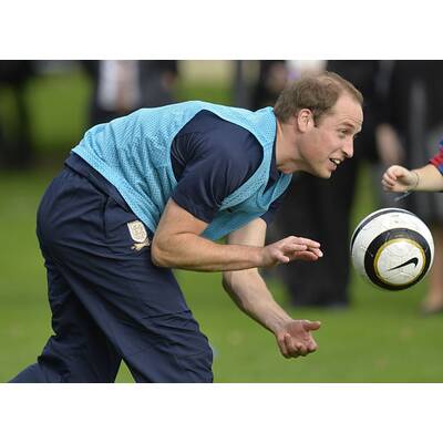 Prinz William am Fußballfeld