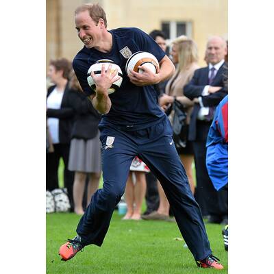 Prinz William am Fußballfeld