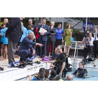 Prinz William macht unter Wasser eine gute Figur