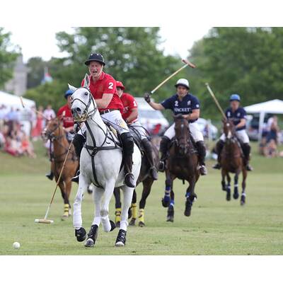 Prinz Harry führt sein Polo-Team zum Sieg
