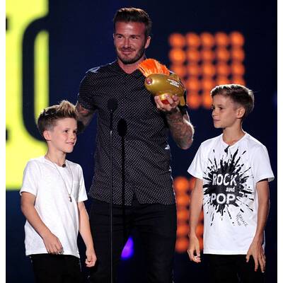 David Beckham & Söhne bei Nickelodeon Kids' Choice Awards