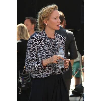 Uma Thurman am Set von 