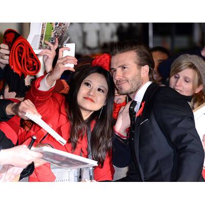 Die Beckhams am roten Teppich