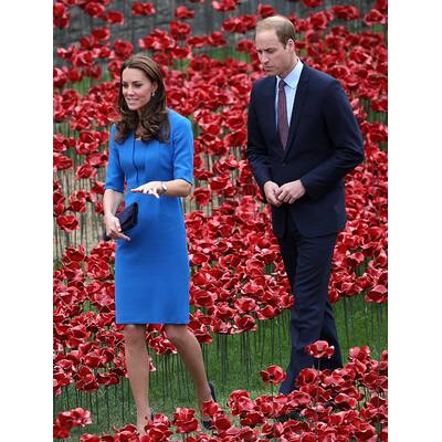 Herzogin Kate & Prinz William pflanzen Mohnblume