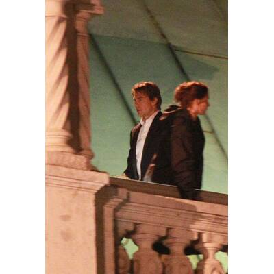 Tom Cruise bei Dreh in der Menge