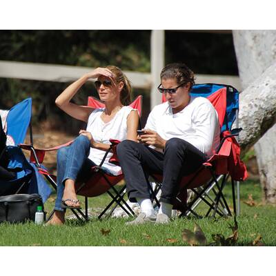 Heidi Klum & Vito Schnabel: Familiensonntag am Fußballplatz