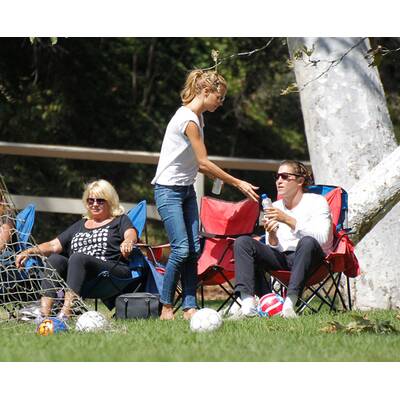 Heidi Klum & Vito Schnabel: Familiensonntag am Fußballplatz