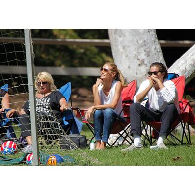 Heidi Klum & Vito Schnabel: Familiensonntag am Fußballplatz