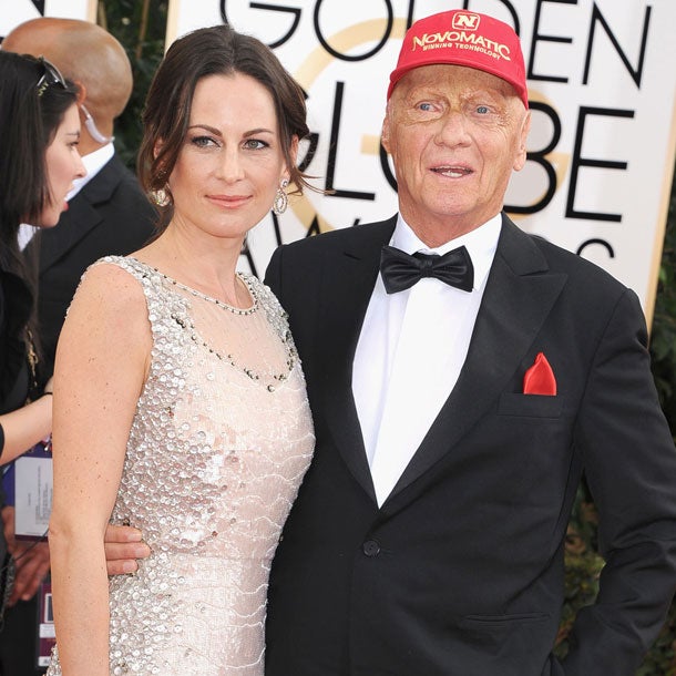 Niki und Birgit Lauda bei den Golden Globes im Jahr 2013