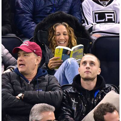 Sarah Jessica Parker: Grimassen beim Eishockey