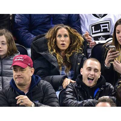Sarah Jessica Parker: Grimassen beim Eishockey
