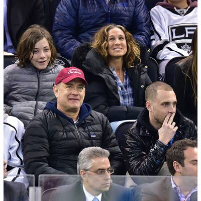 Sarah Jessica Parker: Grimassen beim Eishockey